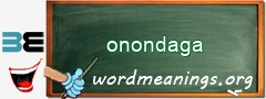 WordMeaning blackboard for onondaga